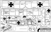 Fokker D.VII 16" dime scale