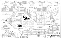 Grumman F9F-6 Cougar jet 19"
