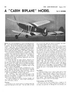 Cabin Biplane Aeromodeller Aug 1941
